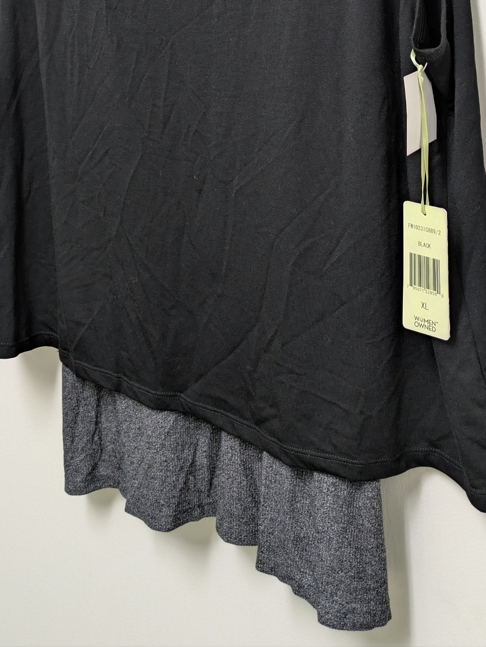 Tangerine Black Grey Layered Athletic Exercise Tank Top XL NWT - Picture 3 of 7